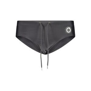 Trussardi Swim Brief Logo Detail Men Black Swimwear